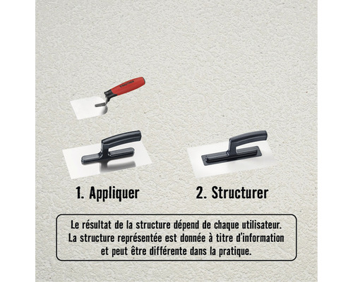 Illustration d''outils pour appliquer et structurer l''enduit.