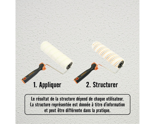 Deux rouleaux à peinture pour la décoration murale avec différentes structures