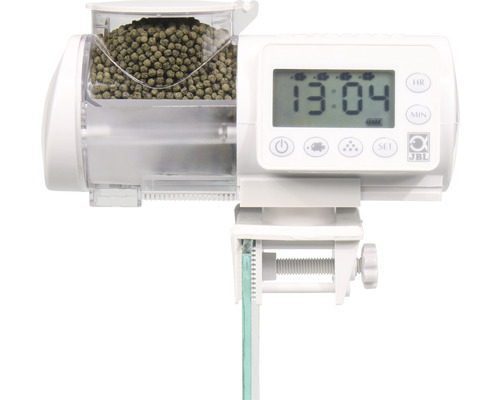 Distributeur automatique de nourriture pour aquarium avec affichage numérique et clip de fixation