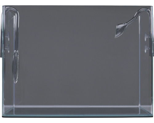 Aquarium mit Glasware für die Wasserzufuhr und -abfuhr