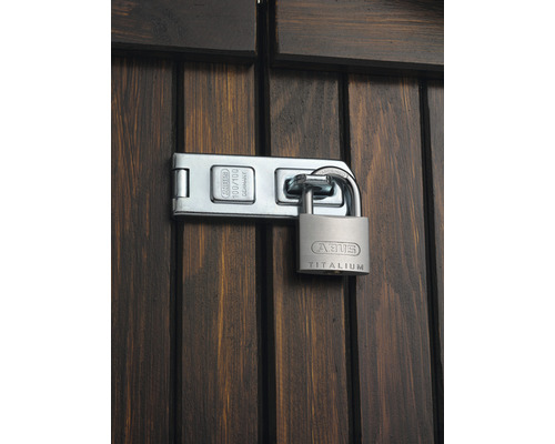 ABUS TITALIUM Vorhängeschloss mit Schlossriegel an Holztür