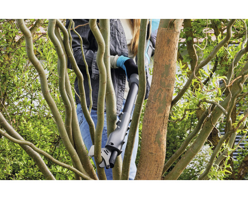 Femme coupant des branches avec un sécateur