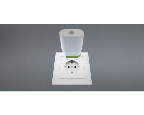 Prise de courant avec fiche branchée