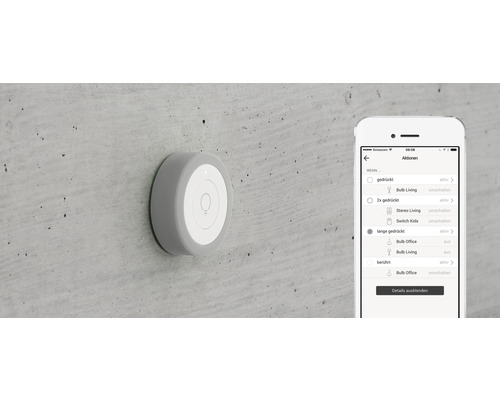 Interrupteur d''éclairage intelligent avec application pour smartphone associée pour le contrôle de l''éclairage