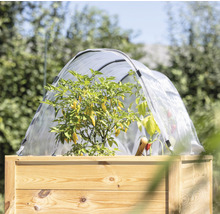 Hochbeet Tunnelbogen Komplettset Windhager bestehend aus 12 Rundbögen (je 60 cm), 8 Befestigungswinkel, 1 Insektenschutznetz 2 x 4 m, 1 Gartenvlies 2 x 4 m, 16 Befestigungsclips, 8 Verbinder