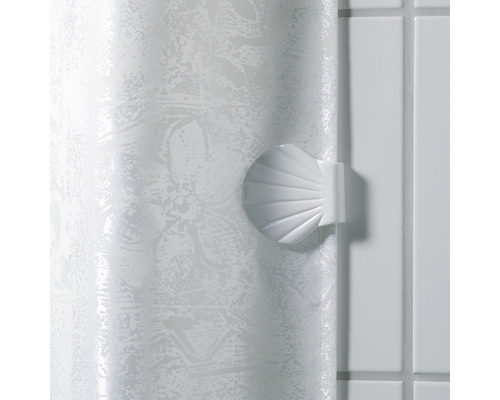 Dekorativer Duschvorhanghalter in Muschelform