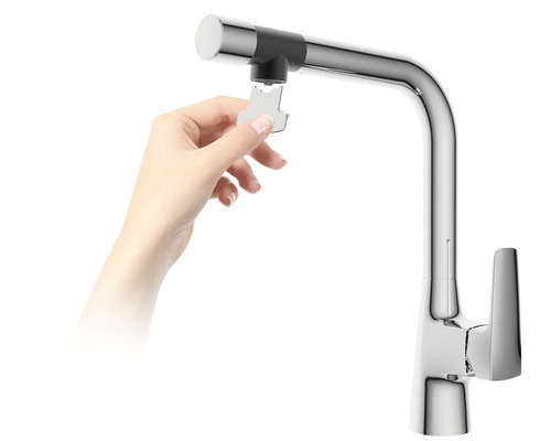 Robinet avec insert d''économie d''eau et main