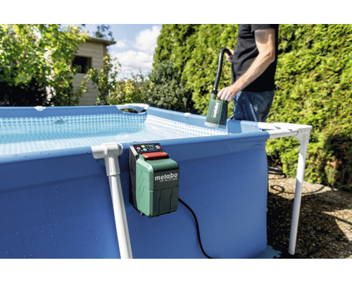 Nettoyage de piscine avec la pompe de bassin Metabo TPF 18 LTX 2200