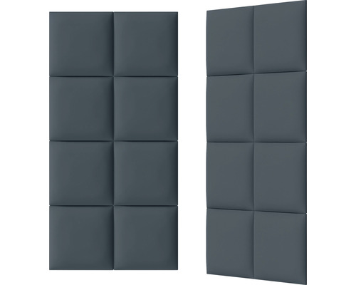 Deux panneaux muraux gris avec un design carré