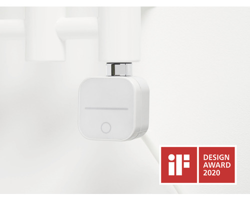 Résistance chauffante NEX APP 600 W avec thermostat blanc mat avec fiche suisse Thermostat de radiateur avec iF Design Award 2020