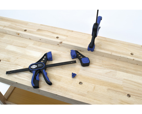 Établi avec serre-joints à une main pour le travail du bois