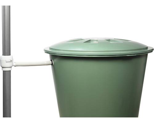 Récupérateur d''eau de pluie avec couvercle et collecteur d''eau de pluie sur la gouttière