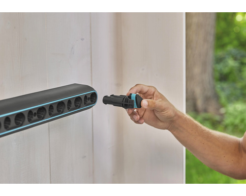 Support de tuyau d''arrosage mural avec raccord