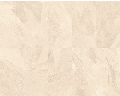 Rechteckige, helle Fliesen mit Steinmuster für den Innenbereich