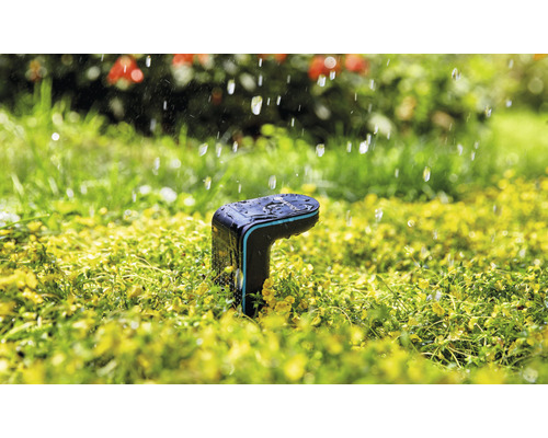 Arrosage dans le jardin avec un ordinateur d''arrosage intelligent