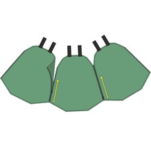 Illustration d''un sac de plantation modulaire avec fermetures éclair
