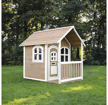 Maison de jeux en bois avec véranda dans le jardin
