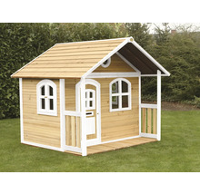 Maisonnette en bois avec véranda et fenêtres