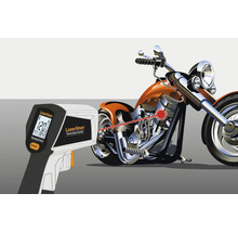Thermomètre infrarouge Laserliner Thermospot Pocket pour mesurer la température sur une moto