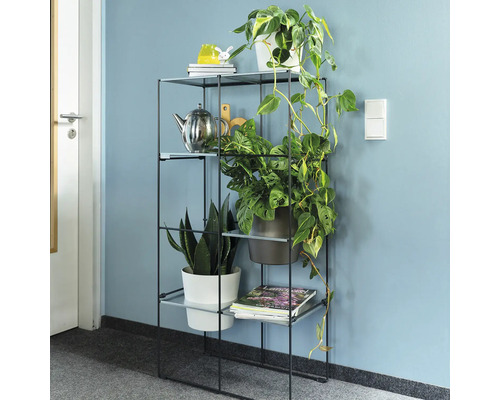 Étagère verticale pour plantes Bellissa Haas Filo 2x4 métal anthracite