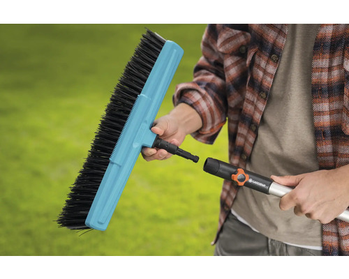 Gartengeräte Bürste mit Stiel zum Reinigen von Aussenbereichen