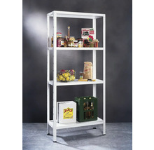 Schulte Étagère à emboîter blanche 180 x 120 x 35 cm 4 tablettes cornières séparées capacité de charge 340 kg