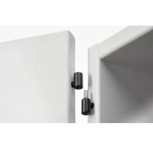 Porte d''armoire avec amortisseurs de fermeture de porte