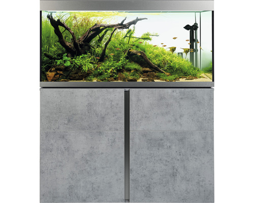 FLUVAL Aquariumkombination Siena 332 mit LED-Beleuchtung - Heizer - Aussenfilter und Unterschrank 332 l Beton 110x55x128 cm