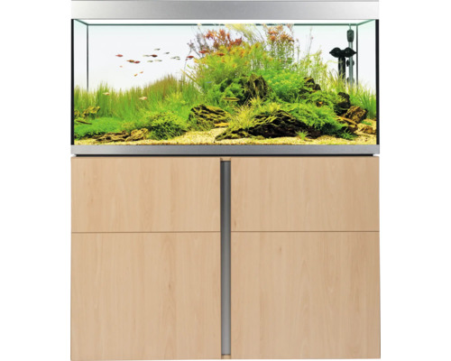 FLUVAL Aquariumkombination Siena 332 mit LED-Beleuchtung - Heizer - Aussenfilter und Unterschrank 332 l Buche 110x55x128 cm