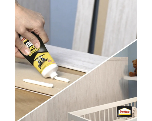 Colle de montage utilisée pour des travaux de construction en intérieur