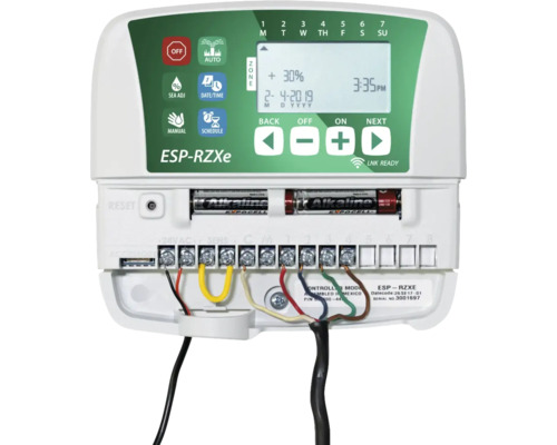 Contrôleur d''irrigation avec écran et connexions de câbles