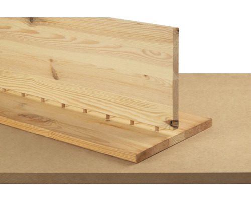Planche en bois avec assemblage rainure-languette