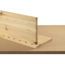 Holzregalbrett mit Zapfenverbindungen