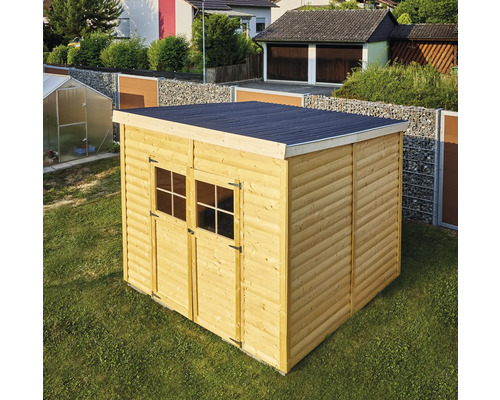 Gartenhaus aus Holz mit Doppeltür und Fenster