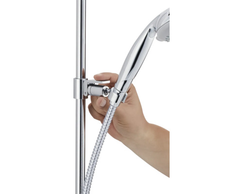 Handbrause an Brausestange mit Schlauch