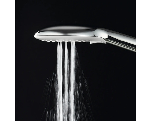 Handbrause mit laufendem Wasser