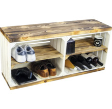 Schuhregal aus Holz mit mehreren Fächern zur Aufbewahrung von Schuhen und Accessoires