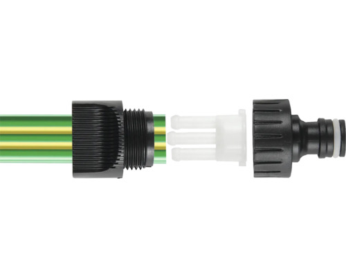 Raccord de tuyau d''arrosage avec embout de tuyau, raccord et bague d''étanchéité