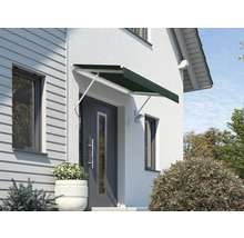 Auvent au-dessus d''une porte d''entrée avec support blanc