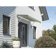 Auvent de porte d''entrée en tissu avec support sur une maison d''habitation