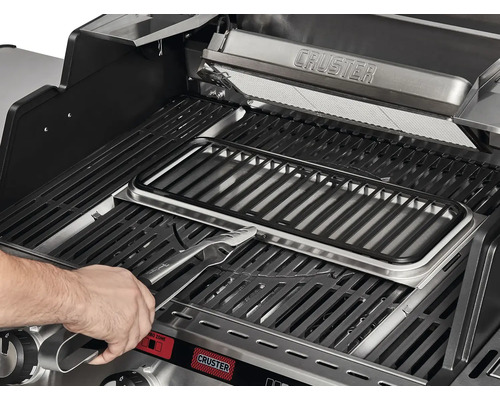 Barbecue avec grilles et pince à grill