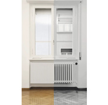 Rotheigner Austauschheizkörper Typ 3K (33) 4-fach (seitlich) 554 x 900 mm weiss mit Befestigungslaschen
