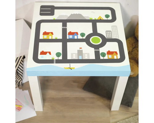 Table pour enfants avec motif de rues de la ville