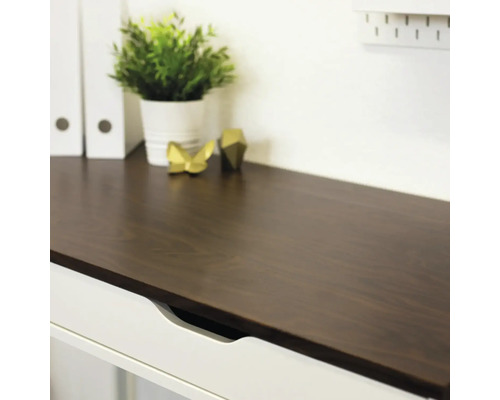 Schreibtisch mit Schublade, Holzoberfläche, Büroaccessoires