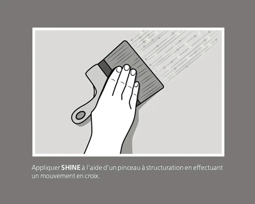 Illustration: application d''un produit à l''aide d''une brosse à structurer
