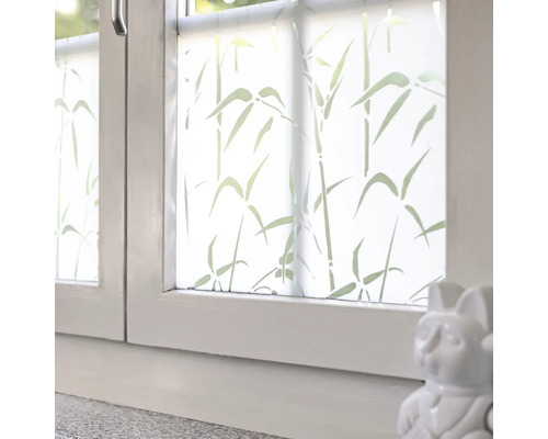 Fenêtre avec film pour fenêtre à motif bambou