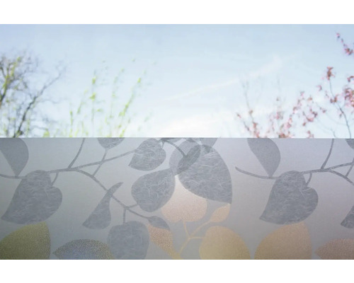 Fensterfolie mit Blätterdesign für Sichtschutz und Dekoration
