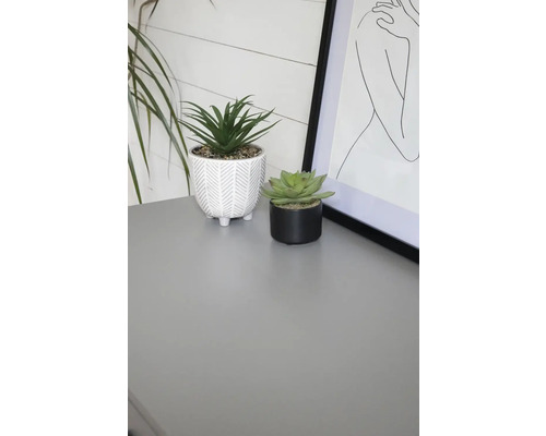 Plantes artificielles décoratives en pots sur une table