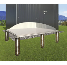 Représentation d''une construction de cabane de jardin avec fondations à vis