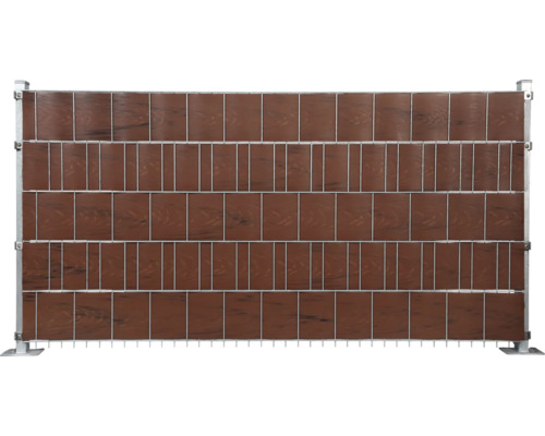 Clôture de chantier mobile avec aspect bois opaque